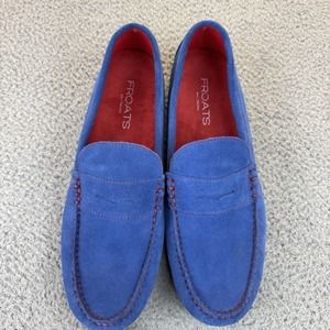 Froats Baltimore Blue Dress Shoes Boat Shoe 2 Eye Men's Size‎ 15